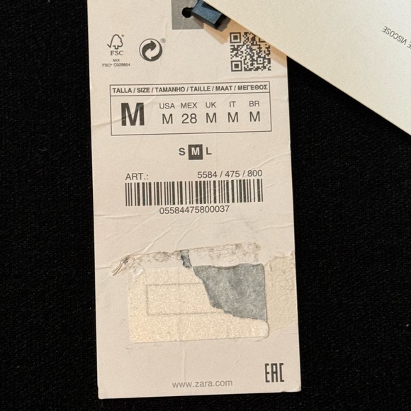 Zara Tank Top Womens Medium Black Crew Neck Sleeveless Stretch Stretch Pullover - Picture 3 of 5